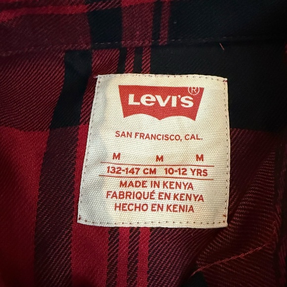 🆕 Boys Levi’s Flannel - Picture 5 of 6